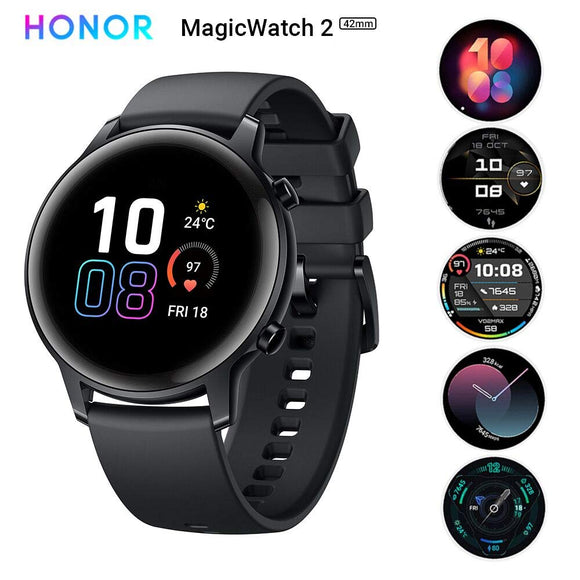 HONOR Magic Watch 2 (Black) AMOLED Display, 15 Workout Modes, Music , Sleep & HR Monitor, 7-Days Battery