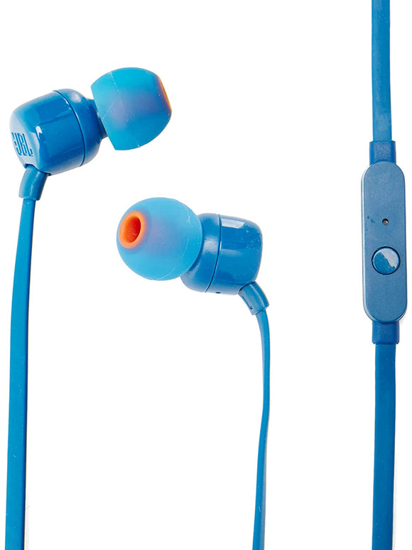 JBL Tune 110 in-Ear Headphones with Mic (Blue)