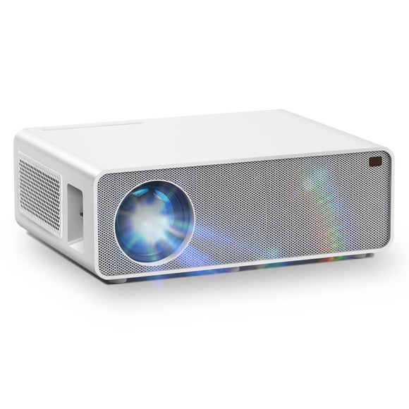 VIVID Projector Full HD Native 1080P Resolution, 4K Supported Android 9.0, RAM: 1GB, ROM: 16GB, BLUETOOTH: 4.0 , 8500 Lumens For Wi-Fi Bluetooth, Mira Cast Home Theatre LED Projector.
